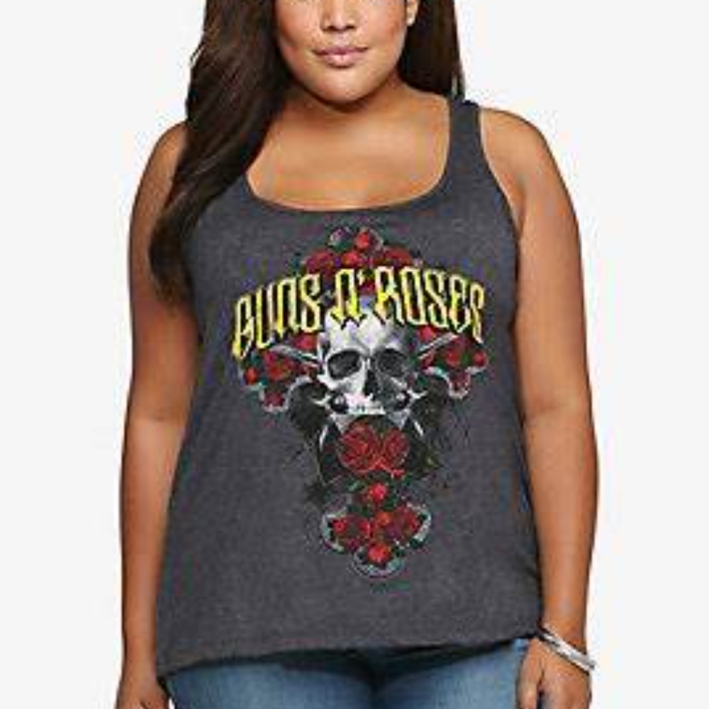 Torrid Guns N' Roses Racer Back Tank Size 4 4X